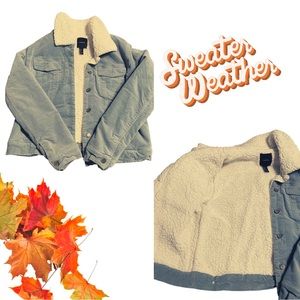 Super Comfy Sherpa Linded Jacked - Light Blue